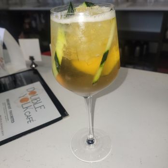 Double Egg Cafe - Jameson, ginger beer and tonic with sliced cucumber! - Breakfast & Brunch Near Me - Coppell, Texas