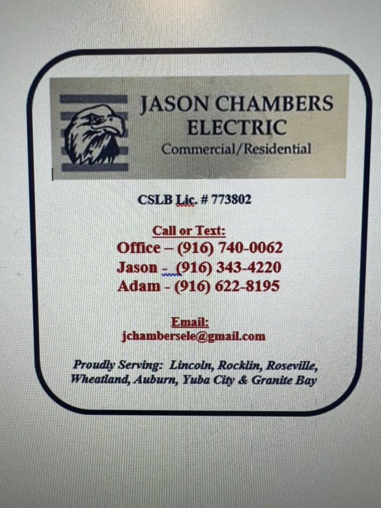 Slide of Jason Chambers Electric