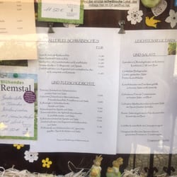 Zum Hirsch - Gasthaus - Speisekarte außen vor dem Lokal Hirsch in Weinstadt