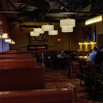 Clementines Too - Inside looks dark in this pic, and it is a bit dark, but it's peaceful. - Seafood Near Me - Saint Joseph, Michigan