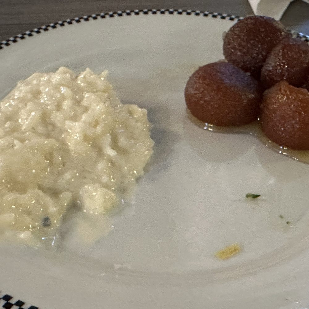 Delhi Cafe - Rice pudding and fried dough in syrup. Yum. - Indian Near Me - Youngstown, Ohio