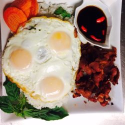 Auntie Joy's Springrolls and Catering Services - Bacsilog (bacon, garlic fried rice and 2 or 3 eggs of your choice)