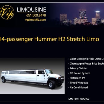 VIP Limousine - 14-passenger Hummer H2 Limousine - Mpls St. Paul - Limos Near Me VIP Limousine - 14-passenger Hummer H2 Limousine - Mpls St. Paul - Limos Near Me