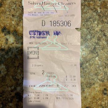Silver Hanger Cleaners - For the amount that I paid service and quality we're not there. - Dry Cleaning Near Me - Palmdale, California