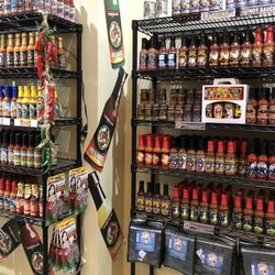 Pepper Palace - Shelves of hot sauce