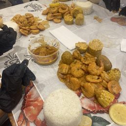 Shrimp boil + sausage and extra sauce on the side Shrimp boil + sausage and extra sauce on the side