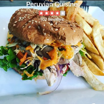 Mancora Peruvian Cuisine - Chicken Sandwich Lunch Special $7.99 with drink! - Peruvian Near Me - Alhambra, California