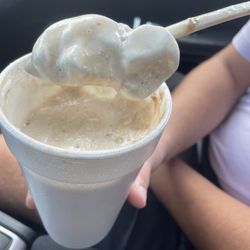 Sad flat root beer float :(