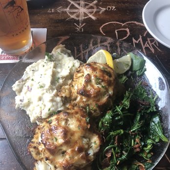 Annabel Lee Tavern - Two crab cakes with mashed potatoes, so good! - Pubs Near Me - Baltimore, Maryland