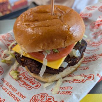 Taystee's Burgers - A regular burger with patty swapped for vegetarian. - Burgers Near Me - Ann Arbor, Michigan Taystee's Burgers - A regular burger with patty swapped for vegetarian. - Burgers Near Me - Ann Arbor, Michigan