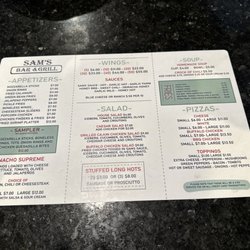Sam's Bar & Grille - Menu