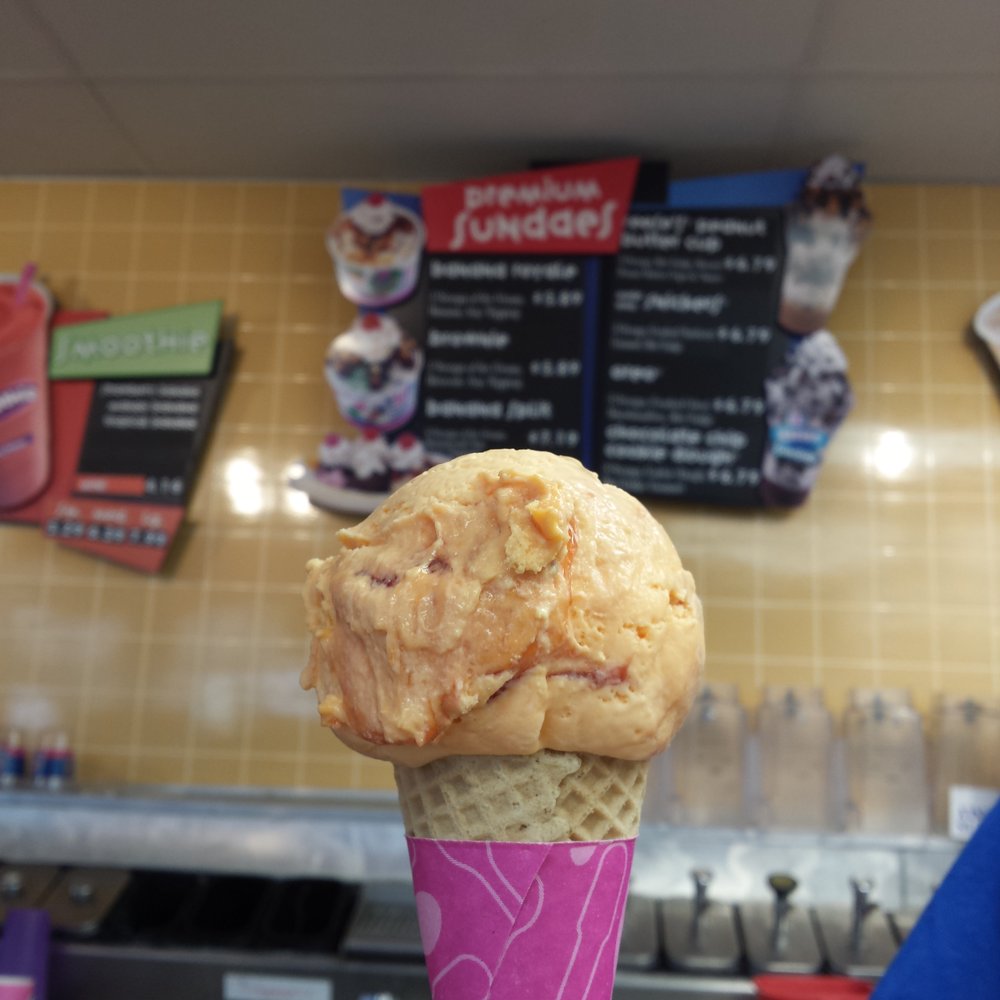 Baskin-Robbins - Greek Sunset... orange, mango and peach! $1.31 any flavor today! - Ice Cream & Frozen Yogurt Near Me - Kaneohe, Hawaii Baskin-Robbins - Greek Sunset... orange, mango and peach! $1.31 any flavor today! - Ice Cream & Frozen Yogurt Near Me - Kaneohe, Hawaii
