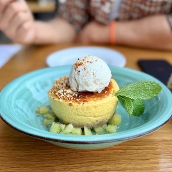 Industry Kitchen - Mango cheesecake - American Near Me - New York, New York Industry Kitchen - Mango cheesecake - American Near Me - New York, New York