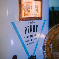 Hello Penny Bar - Beautiful view of the penny bar & peacock chair! Photos by Justin Kim Photography