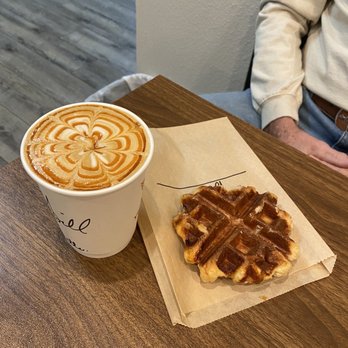 Yes Coffee Co - Carmel latte and Belgian waffle - Coffee & Tea Near Me - Flagler Beach, Florida Yes Coffee Co - Carmel latte and Belgian waffle - Coffee & Tea Near Me - Flagler Beach, Florida