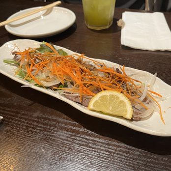 Ojiya - Grilled Beef Tongue with Garlic Oil Sauce (Garlic Tongue) - Japanese Near Me - Torrance, California Ojiya - Grilled Beef Tongue with Garlic Oil Sauce (Garlic Tongue) - Japanese Near Me - Torrance, California