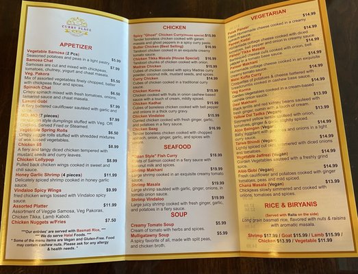 Menu photo 5 Curry Place Indian Cuisine Silver Spring, MD