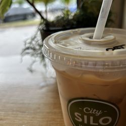 City Silo Table + Pantry - Iced vanilla latte w/ oatmilk