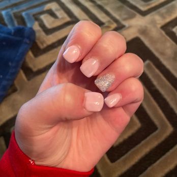 Nails Plus - Pink acrylic gel nail! - Nail Salons Near Me - Chesapeake, Virginia
