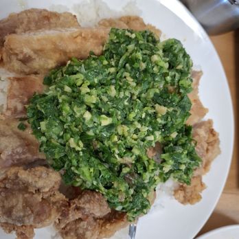 Aloha Manapua - House special fried chicken  with ginger onion sauce over rice - Dim Sum Near Me - Honolulu, Hawaii