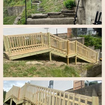 Summit Home Improvement - Our client wanted a safer way for his family to walk up and down the hill in their backyard. - Drywall Installation & Repair Near Me Summit Home Improvement - Our client wanted a safer way for his family to walk up and down the hill in their backyard. - Drywall Installation & Repair Near Me