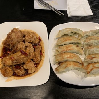 Myungin Dumplings - #20 Gangjeong chicken (Half), #8 fried dumplings - Korean Near Me - Northridge, California