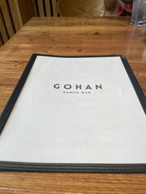 Menu photo 1 Gohan Ramen Bar Fayetteville, NC Menu photo 1 Gohan Ramen Bar Fayetteville, NC