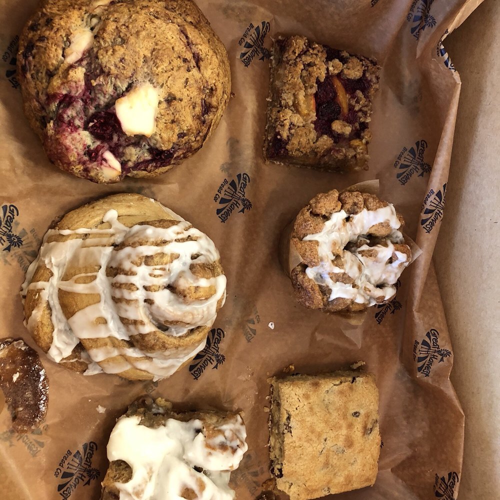 Great Harvest Bread Co - Raspberry Creme Scone, Cinnamon Roll , Bread Pudding with cranberries and orange, Blondie bar, Monkey Bread. Yummy! - Bakeries Near Me - Midlothian, Virginia Great Harvest Bread Co - Raspberry Creme Scone, Cinnamon Roll , Bread Pudding with cranberries and orange, Blondie bar, Monkey Bread. Yummy! - Bakeries Near Me - Midlothian, Virginia