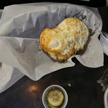The Old Stone Tavern - Kevin Bacon Double Smash w/ no bun and eggs - American Near Me - Rochester, New York The Old Stone Tavern - Kevin Bacon Double Smash w/ no bun and eggs - American Near Me - Rochester, New York