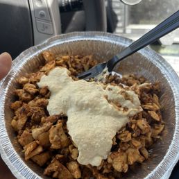Custom 2 orders of chicken and side of hummus for my keto preference.