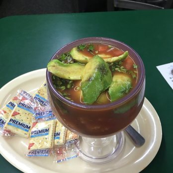 El Trompito Taquería - Coctel De Camarones.  Some places have this displayed much better. But this had a lot of shrimps - Mexican Near Me - Denver, Colorado