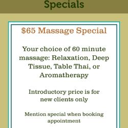 My Healing Place Nutrition & Massage - Current Massage Special