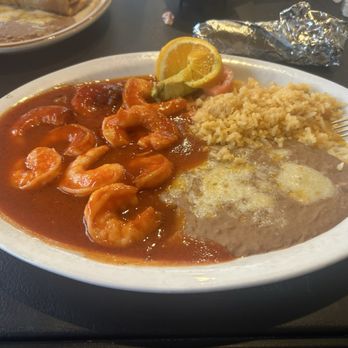 Ramons Mexican Restaurant - Camerones a La diabla. Terrible sauce and no veggies. Rice and beans sucked. But the salsa was A+ - Mexican Near Me - South Fork, Colorado