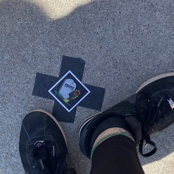 Roast The Dead Coffee - While you wait in line 6 feet apart markers - Coffee & Tea Near Me - Yucaipa, California Roast The Dead Coffee - While you wait in line 6 feet apart markers - Coffee & Tea Near Me - Yucaipa, California