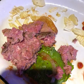 Ozzie's Crabhouse - Hamburger was served raw - Seafood Near Me - Palm Bay, Florida Ozzie's Crabhouse - Hamburger was served raw - Seafood Near Me - Palm Bay, Florida