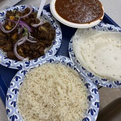 Five Star South Indian Food & Catering - 2026 March - beef fry (top left), curry beef (top right)