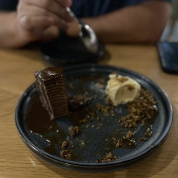 Camp Modern American Eatery - Dark chocolate dessert - Wine Bars Near Me - Greenville, South Carolina