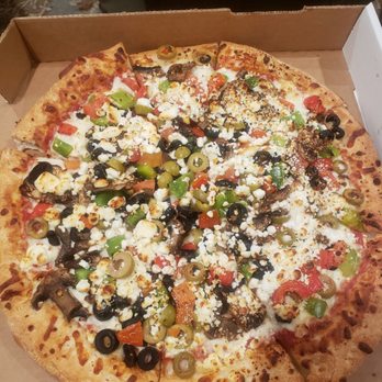 Milano Pizza - Medium Veggie Pizza with goat cheese; the picture does not do it total justice. - Pizza Near Me - Austin, Texas Milano Pizza - Medium Veggie Pizza with goat cheese; the picture does not do it total justice. - Pizza Near Me - Austin, Texas
