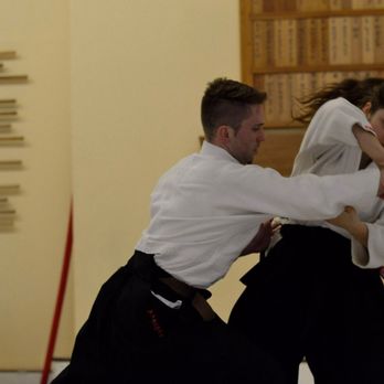 Tenzan Aikido - Snapshot of kokyunage during Max's shodan test - Martial Arts Near Me - Seattle, Washington Tenzan Aikido - Snapshot of kokyunage during Max's shodan test - Martial Arts Near Me - Seattle, Washington