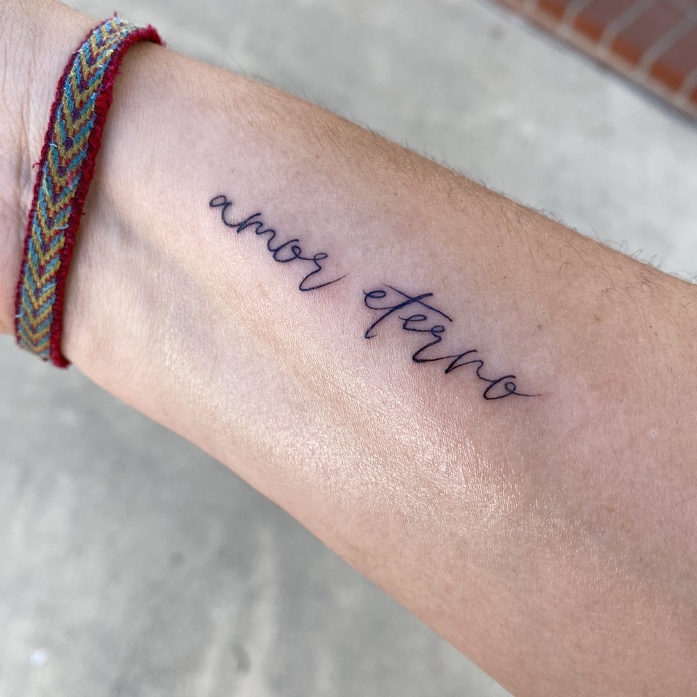 Golden Triangle Art Studio - Small script tattoo done by Jeffrey Figueroa (IG: @figaroa_ink) - Tattoo Near Me - Upland, California