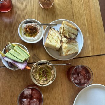 Mayfield - Bread, vegetable crudite, hummus, and dips - New American Near Me - San Juan Capistrano, California