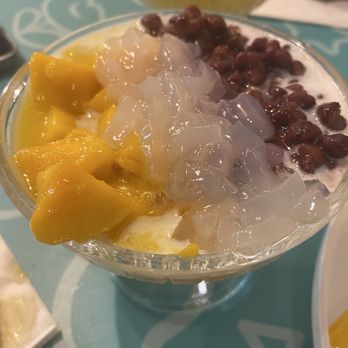 Mango Mango Dessert - A6 Coconut Mango Juice w. Red Bean & Lychee Jelly - Desserts Near Me - Orlando, Florida Mango Mango Dessert - A6 Coconut Mango Juice w. Red Bean & Lychee Jelly - Desserts Near Me - Orlando, Florida