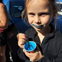 The Ice Cream Stop - Granddaughter turned blue with delight!