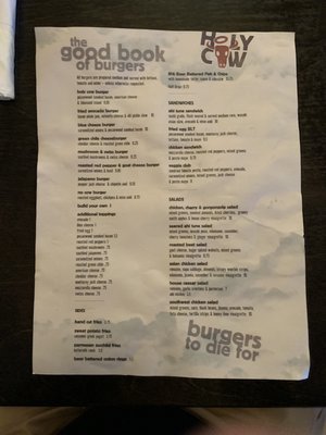 Menu photo 3 Holy Burgers Albuquerque, NM