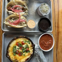 Mavericks Cantina - Queso Fundido and Fried Avocado Tacos