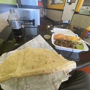 Roberto's Taco Shop - Massive tortilla folded in half. It comes with TWO of these parachutes. - Mexican Near Me - Enterprise, Nevada