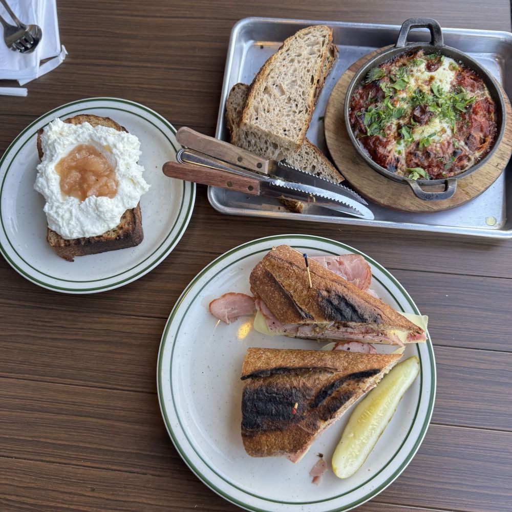 Ricotta Jam Toast, Shakshuka, Jambon Beurre