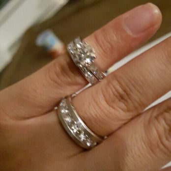 Shane Co. - Too lazy to take another picture, so here is our beautiful blurry rings. Oh, and of course on my handsome husbands hand~ - Jewelry Near Me - Cupertino, California