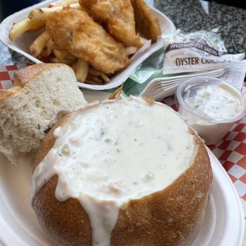 Pike Place Chowder - Pacific Place - New England Clam Chowder in a Bread Bowl, 3 Piece Fish and Chips - Seafood Near Me - Seattle, Washington Pike Place Chowder - Pacific Place - New England Clam Chowder in a Bread Bowl, 3 Piece Fish and Chips - Seafood Near Me - Seattle, Washington