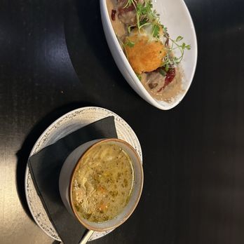 Copper & Rye - Appetizers - seasonal soup (chicken, which was yummy) and the Swedish wagyu meatballs (delicious!) - Comfort Food Near Me - Eagan, Minnesota Copper & Rye - Appetizers - seasonal soup (chicken, which was yummy) and the Swedish wagyu meatballs (delicious!) - Comfort Food Near Me - Eagan, Minnesota